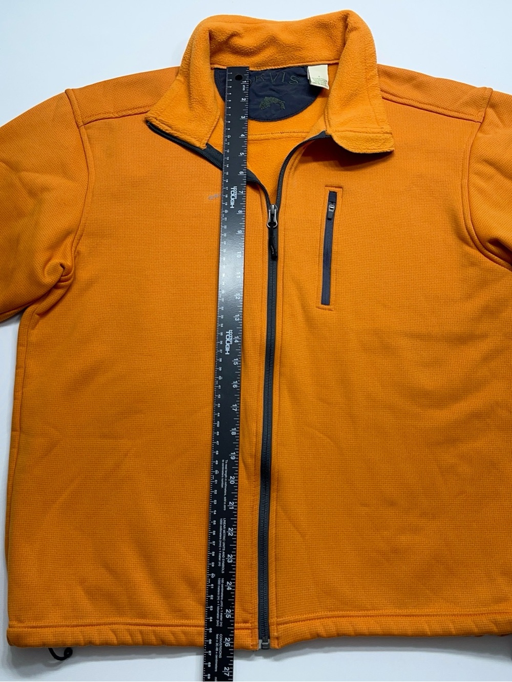 Orvis Full Zip Fleece Lined Jacket Mens Size Large Mock Neck Zip Pocket Fishing - Picture 8 of 12